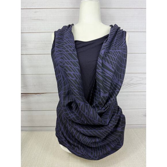Calvin Klein Draped Sleeveless Blouse Deep Purple Size M Womens - Picture 1 of 7